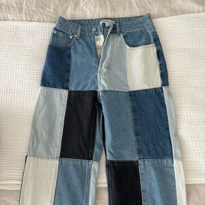 Patchwork Denim Jeans